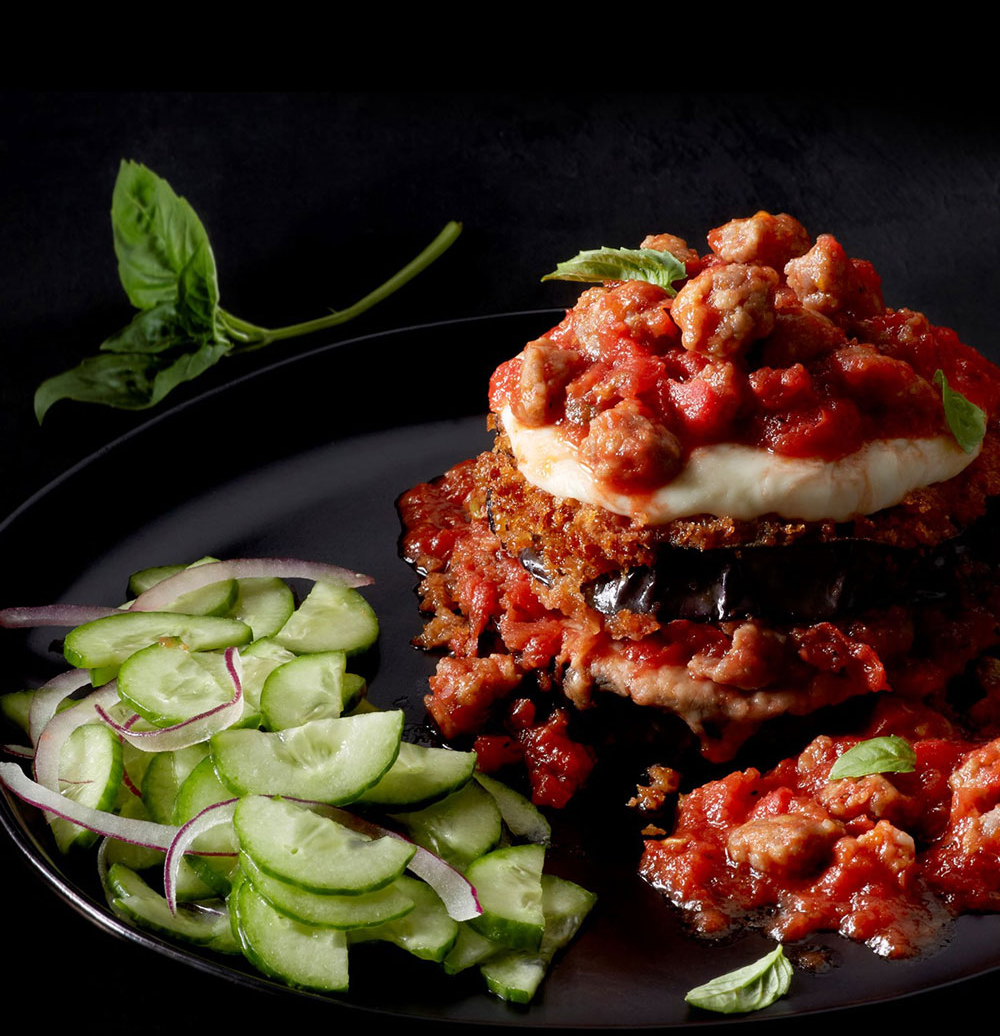 Italian Sausage Eggplant Stack recipe