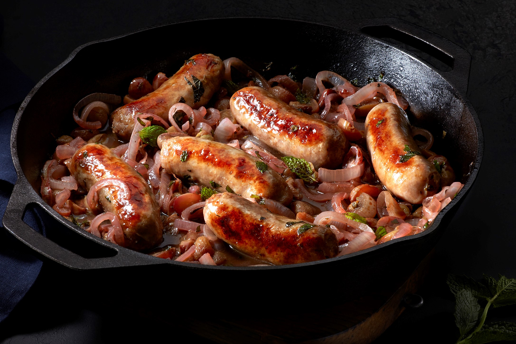 Perri® Sweet Italian Sausage and ripe red grape recipe